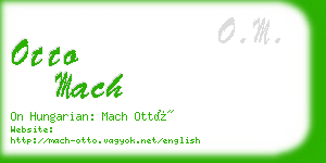 otto mach business card